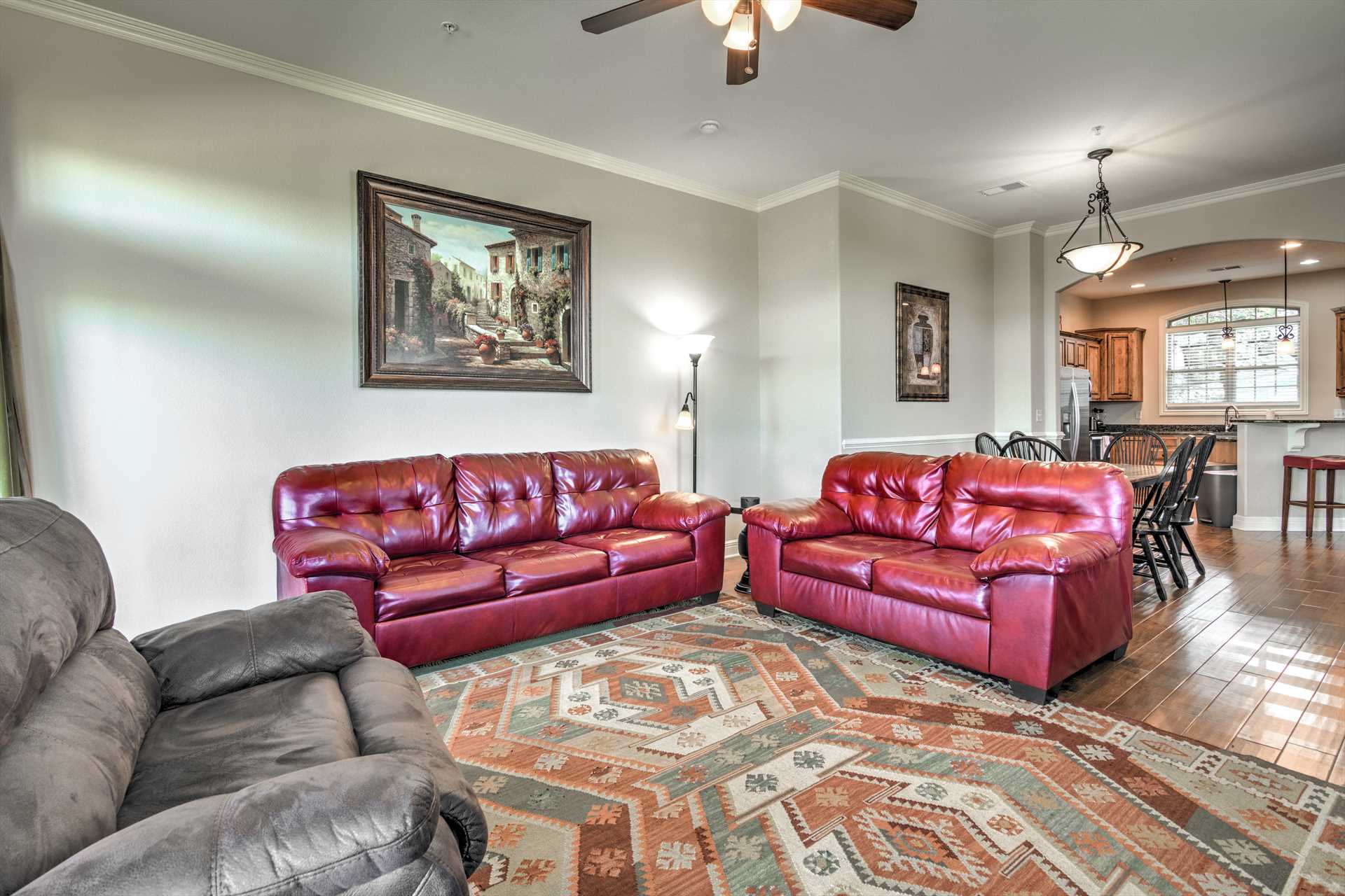living room with queen sofa sleeper